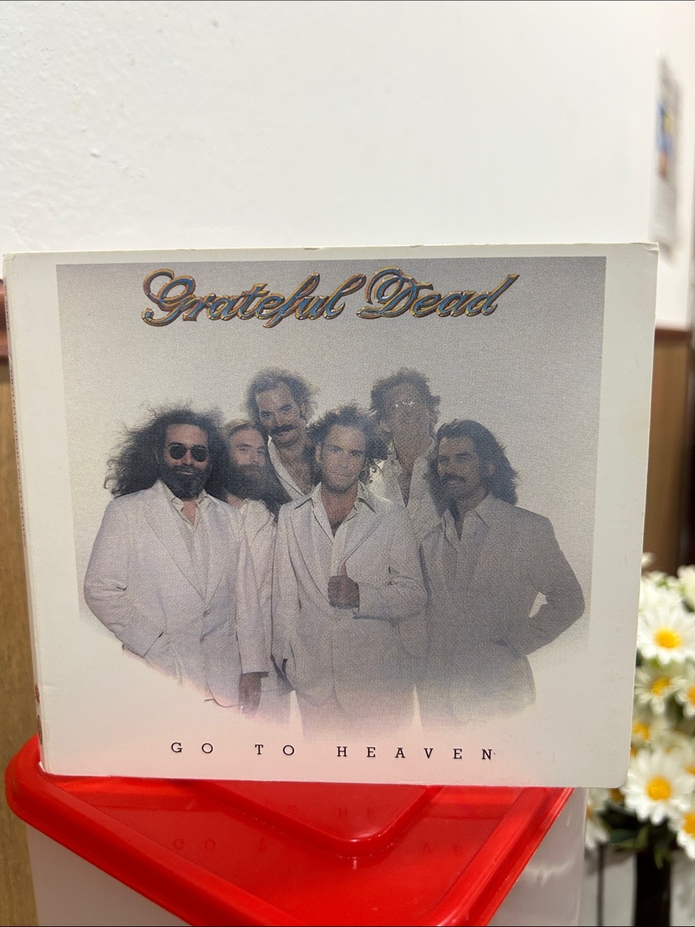 Grateful Dead Silver and Red 'Go To Heaven' CD with Lightning Skull